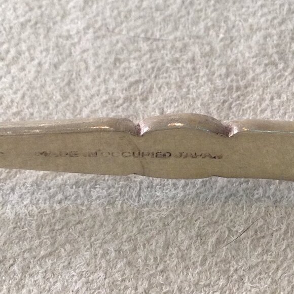 VTG 3 pc Crystal Ice Bucket/Shaker/Tongs, Barware, Tongs Made in Occupied China - Picture 7 of 7